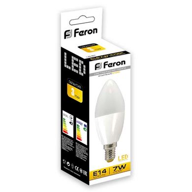 Светодиодная лампа Feron C37(свеча) LB-97 7W E14 (25475) фото