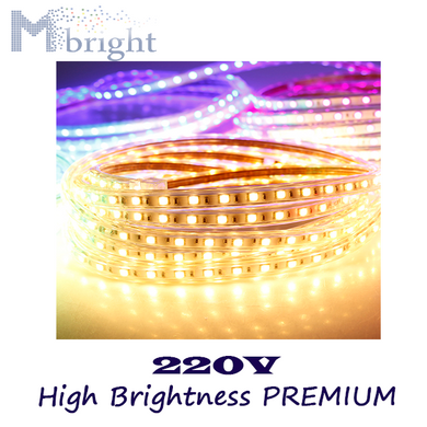 Светодиодная лента 220V SMD 5050 60 LED IP67 Герметичная (3 кристалла) VENOM