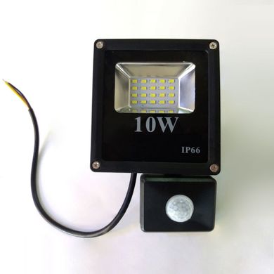 Світлодіодний прожектор SMD 10Вт 6400К з датчиком руху фото