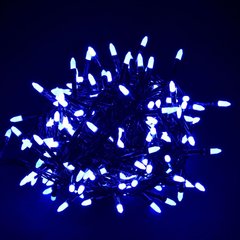 Светодиодная гирлянда Venom "Проводная" свеча матовая 300LED Синий, черный шнур (LS-300B-2), Синий