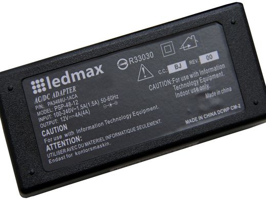 Пластиковый сетевой адаптер Ledmax 48Вт 12V Standart фото