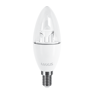 Светодиодная лампа Maxus C37 6W E14 фото