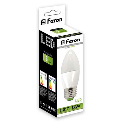 Світлодіодна лампа Feron C37 (свічка) LB-97 5W E27 (25548) фото