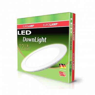 Світлодіодний світильник Eurolamp Downlight 12W (круглий) фото
