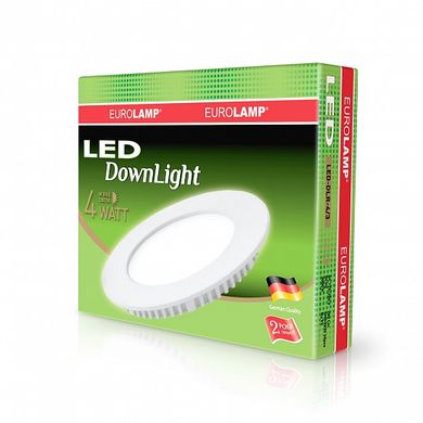 Світлодіодний світильник Eurolamp Downlight 4W (круглий) фото
