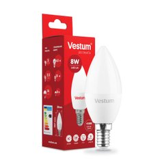 Светодиодная лампа Vestum C37 8W 4100K 220V E14 1-VS-1311 фото