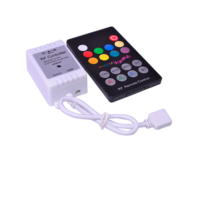 RGB контролер VENOM RF музичний, пульт на 18 кнопок 6A 72W 12V (LDC-RFM-6A-18) фото
