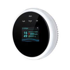 Умный WiFi детектор вытока газа с дисплеем, белый