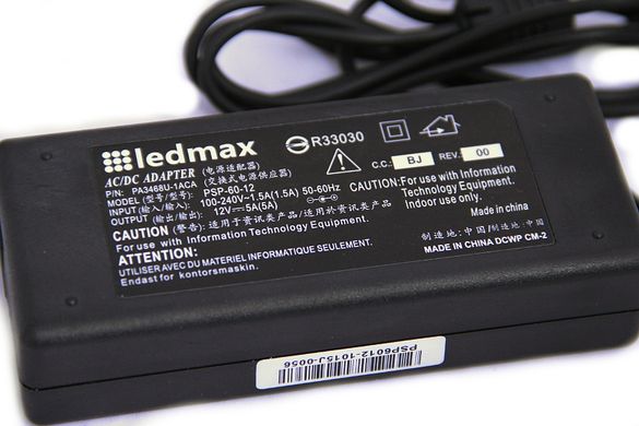 Пластиковий мережевий адаптер Ledmax 60Вт 12V Standart фото