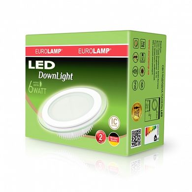 Світлодіодний світильник Downlight 6W (коло зі склом) фото