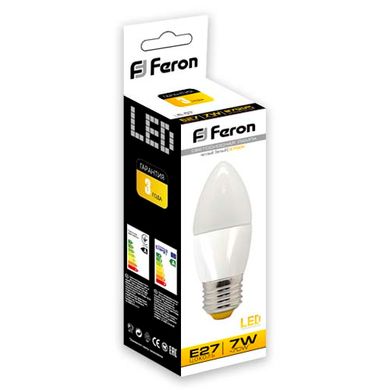 Светодиодная лампа Feron C37(свеча) LB-97 7W E27 (25484) фото