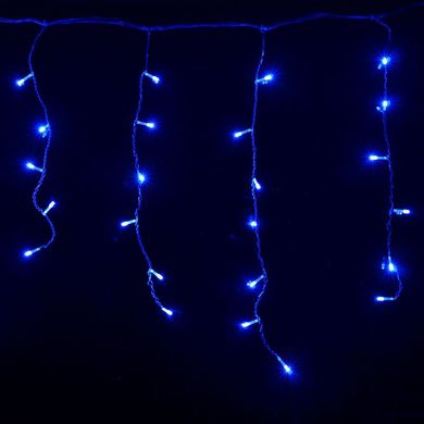 Світлодіодна гірлянда Venom вулична "Бахрома" 100LED Синій, білий провід (LS-FRINGE-100LED-WCK) фото