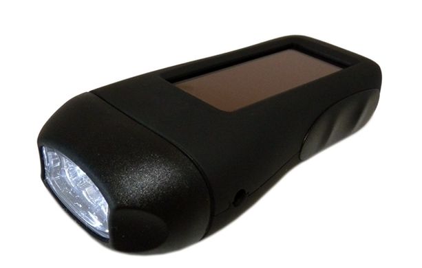 Світлодіодний динамо-ліхтар з сонячною батареєю FT-FL-06 фото
