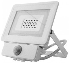Світлодіодний прожектор VIDEX 20W 5000K Білий з датчиком руху фото