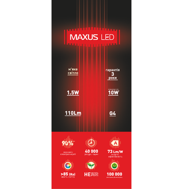 Светодиодная лампа Maxus G4 1.5W 12V фото