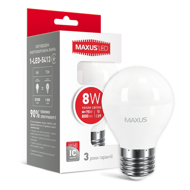 Світлодіодна лампа Maxus G45 8W E27 фото