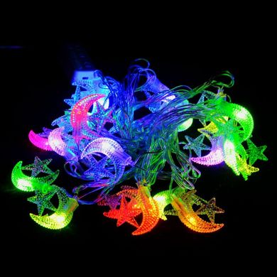 Світлодіодна гірлянда Venom "Півмісяць" 20LED RGB, прозорий дріт (LS-CRESCENT-20LED-WC-RGB), RGB