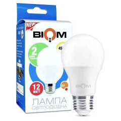 Светодиодная лампа Biom BT-512 A60 12W E27 4500К матовая фото