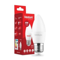 Світлодіодна лампа Vestum C37 4W 4100K 220V E27 1-VS-1305 фото