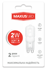 Світлодіодна лампа Maxus G9 2W фото